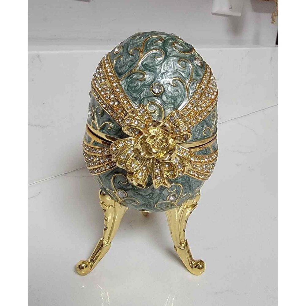 Jeweled Cloisonne Trinket Music Box